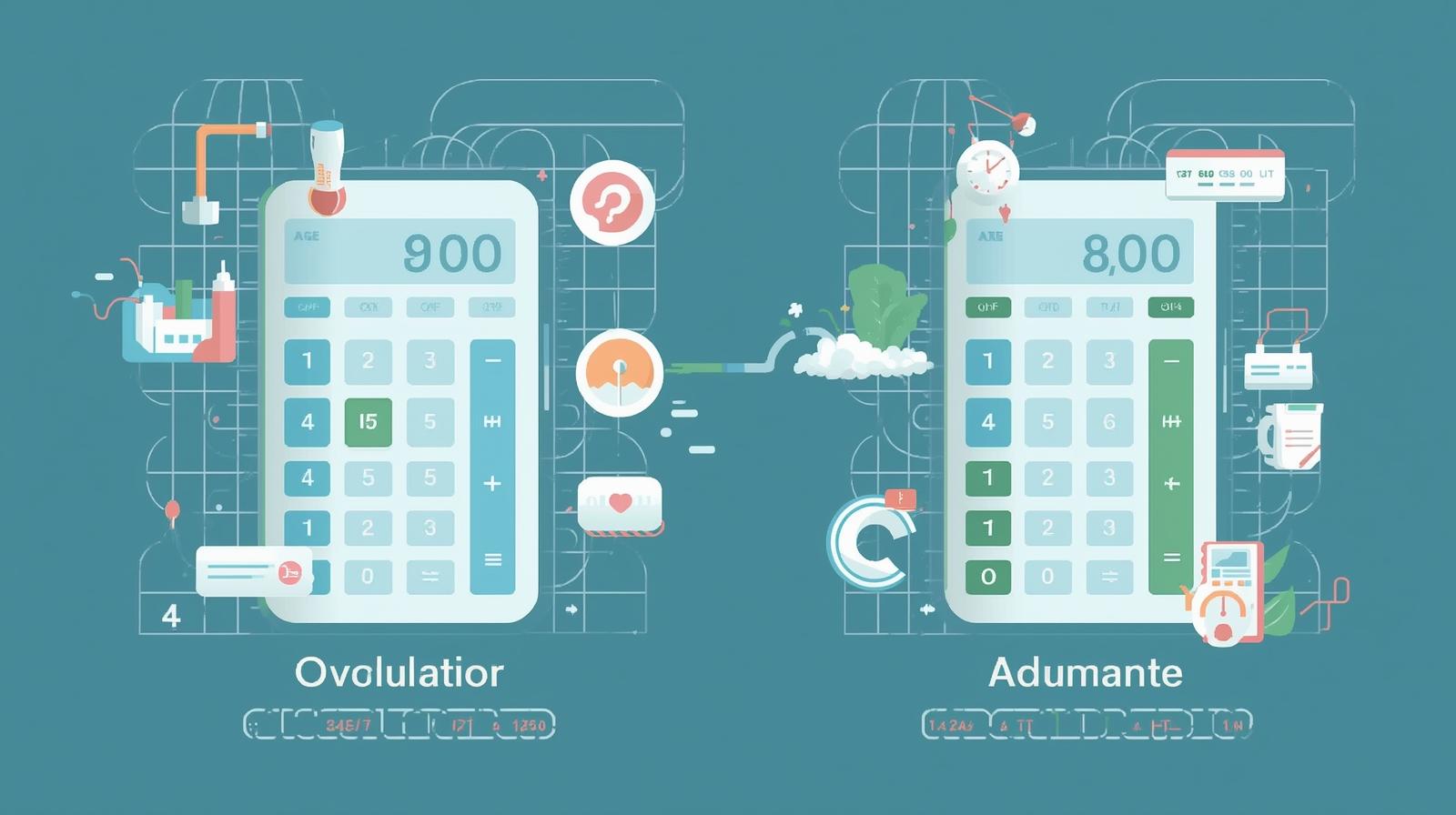 alt="Ovulation Calculator and Age Calculator interface side by side"